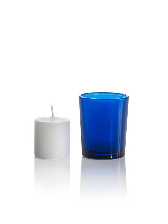 10 Hour Votive Candles And Candle Holders Royal Blue