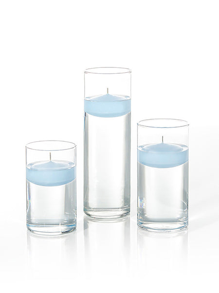 3 Floating Candles And Cylinder Vases Set Of 18 Yummi Candles Canada 1210