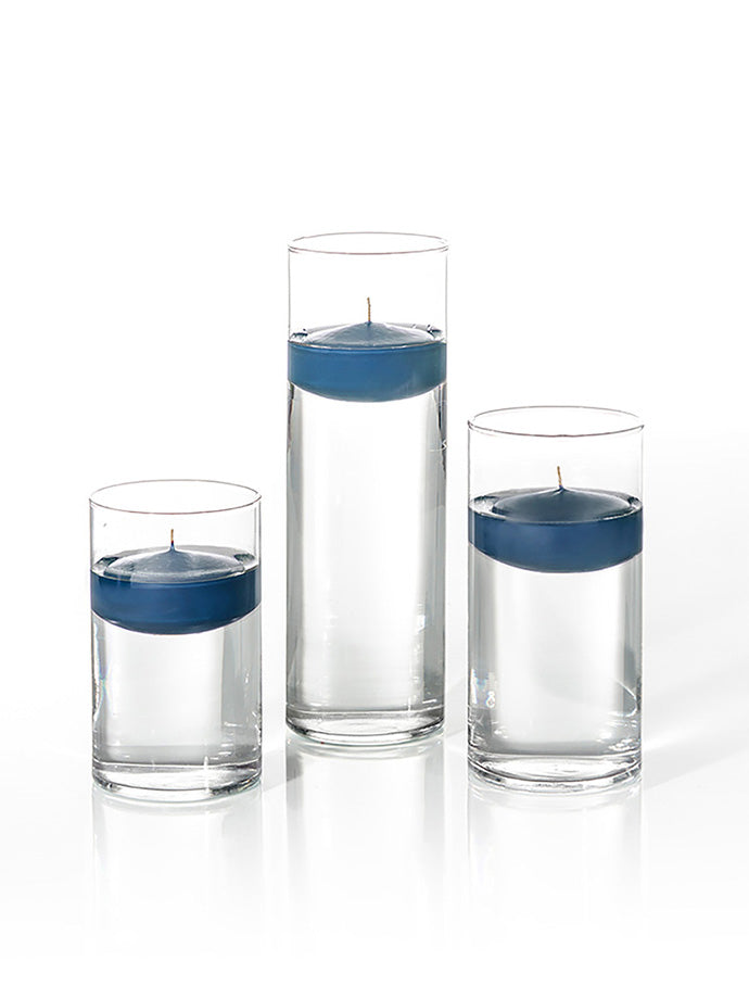 36 Floating Candles and Cylinder Vases