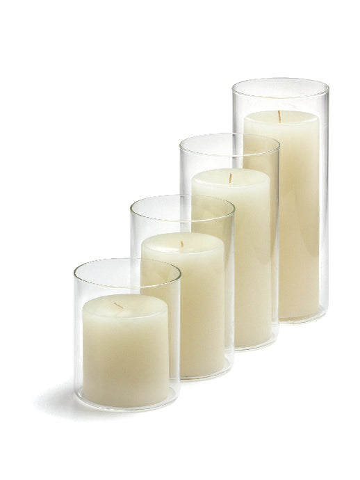 16 Column Pillar Candles and Cylinder Vases